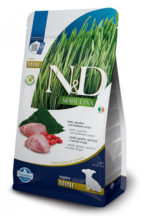 FARMINA N&D Spirulina Lamb Puppy Mini - Trockenfutter für Hunde - 2 kg - Fotogalerie 1
