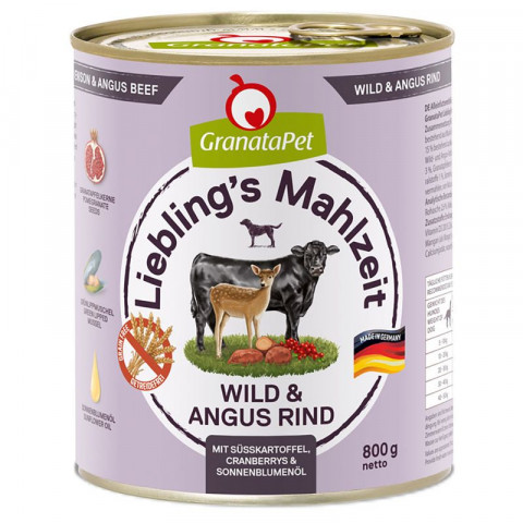 GRANATAPET Liebling's Mahlzeit MIX 10 GESCHMÄCKER - Nassfutter für Hunde - 12x800g - Fotogalerie 11