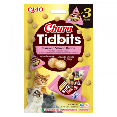 INABA Churu Tidbits Tuna with salmon- Katze behandeln - 3x12g - Fotogalerie 1