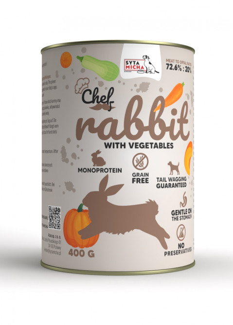 SYTA MICHA Chef Rabbit with vegetables - Nassfutter für Hunde - 400 g - Fotogalerie 1