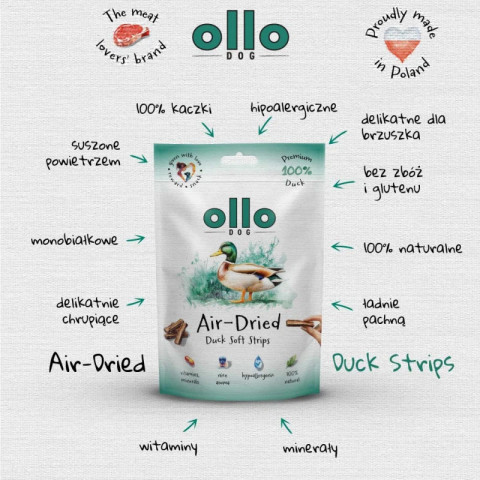 OLLO Air-Dried Duck strips - leckerli für hunde - 80g - Fotogalerie 4