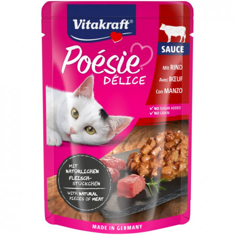 VITAKRAFT POESIE DELICE Rindfleisch - Nassfutter für Katzen - 85 g - Fotogalerie 1