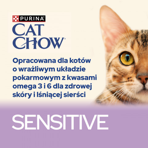  Purina Cat Chow Sensitive Gig mit Lachs und Zucchini in Sauce - Nassfutter für Katzen - 85 g - Fotogalerie 2