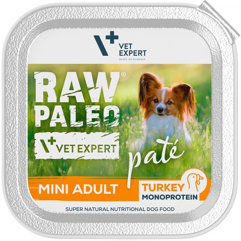 RAW PALEO Pate Mini Adult Truthahn – Nassfutter für Hunde – 150 g - Fotogalerie 1