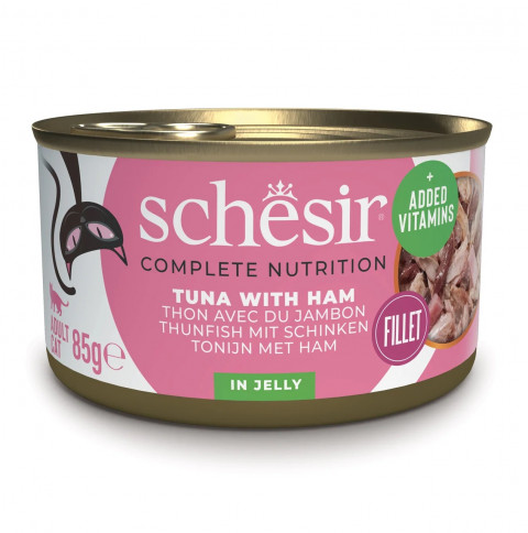 SCHESIR in jelly Tuna with ham - nassfutter für Katzen – 85 g - Fotogalerie 1