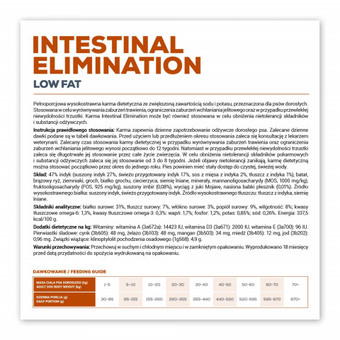 VET EXPERT Veterinary Diet Intestinal Elimination Low fat Dog – Trockenfutter für Hunde – 2 kg - Fotogalerie 2