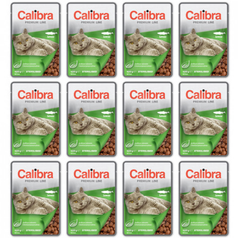 CALIBRA Cat Premium Sterilised Salmon - Nassfutter für Katzen - 12x100g - Fotogalerie 1