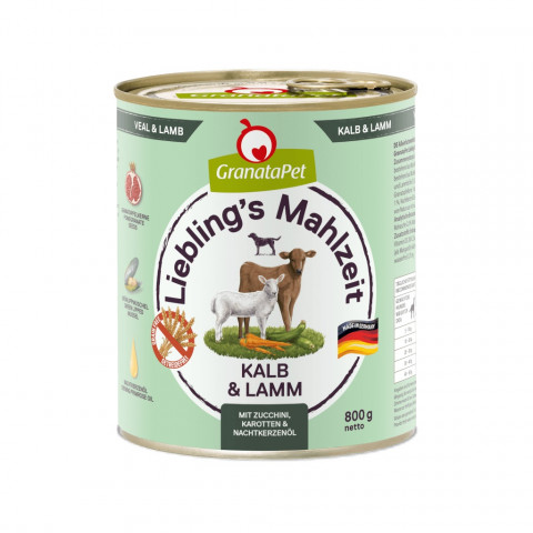 GRANATAPET Liebling's Mahlzeit Veal and lamb - Nassfutter für Hunde - 800g - Fotogalerie 1