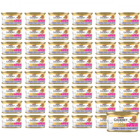 PURINA Gourmet Gold Kitten Mousse mit Kalbfleisch – Nassfutter für Katzen – 48×85 g - Fotogalerie 1