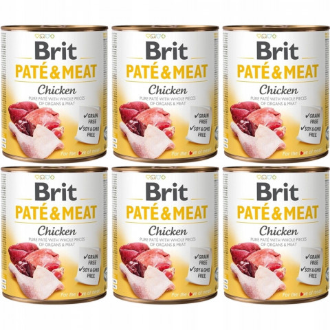 BRIT Paté & Meat Huhn - Nassfutter für Hunde - 6x800g - Fotogalerie 1