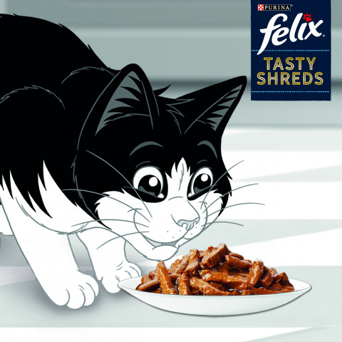FELIX Tasty Shreds mit Lachs und Thunfisch - 4x 80g - Fotogalerie 4