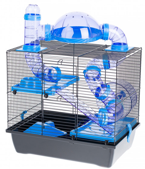 INTER-ZOO Rocky + Terrace blue - Käfig für einen Hamster - Fotogalerie 1