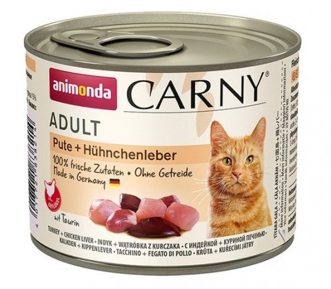 ANIMONDA Cat Carny Adult Truthahn mit Hühnerleber - Nassfutter für Katzen - 200 g - Fotogalerie 1