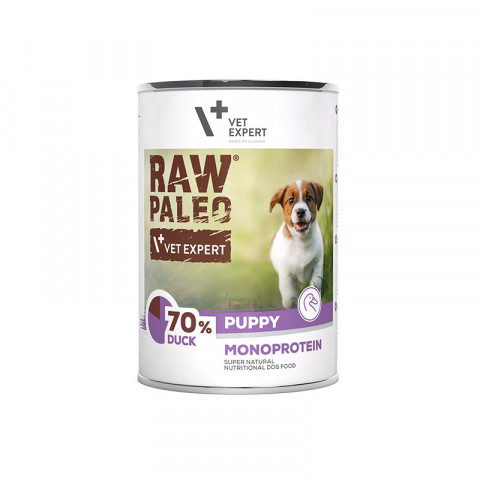 RAW PALEO Puppy Monoprotein Duck – Nassfutter für Welpen - 400 g - Fotogalerie 1
