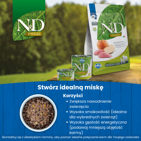 FARMINA N&D PRIME DOG WILD BOAR AND APPLE ADULT MEDIUM & MAXI 12 kg - Fotogalerie 4