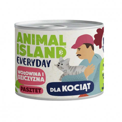 ANIMAL ISLAND Everyday Beef and game for kittens - nassfutter für Katzen - 185g - Fotogalerie 1