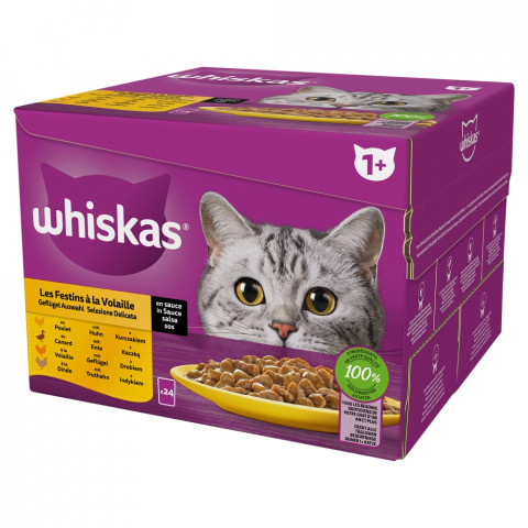 WHISKAS Poultry Feast - Nassfutter für Katzen - 24x85 g - Fotogalerie 1
