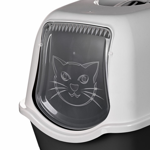 Rotho Bailey Katze Katzenklo mit Haube Schwarz, Weiß - Fotogalerie 6