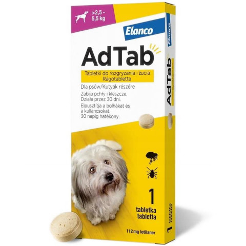 ELANCO AdTab Floh- und Zeckentabletten für Hund (>2,5-5,5kg) - 3x(1x 112mg) - Fotogalerie 8