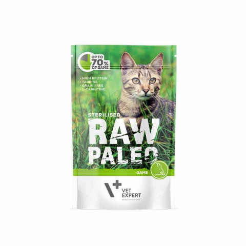 RAW PALEO Adult Cat Sterilised Wild – Nassfutter für Katzen – 100 g - Fotogalerie 1