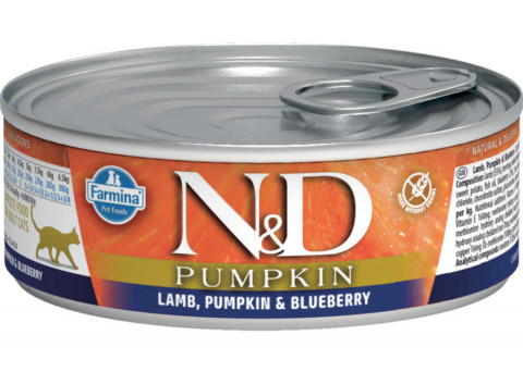 FARMINA N&D Pumpkin Lamb, Pumpkin & Blueberry – Nassfutter für Katzen – 6 x 70 g - Fotogalerie 3