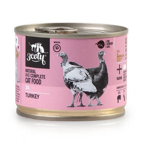 3COTY 34. Turkey Senior - nassfutter für Katzen - 180g - Fotogalerie 1