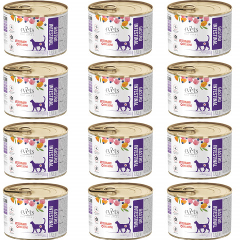  4VETS Natural Gastro Intestinal Cat - Nassfutter für Katzen - 12x185g - Fotogalerie 1