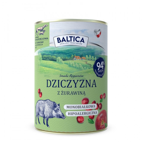 BALTICA Smaki regionów Mono Venison with cranberries - Nassfutter für Hunde - 400g - Fotogalerie 1