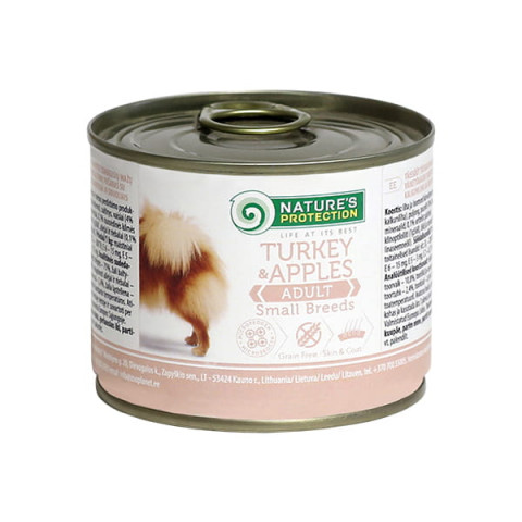 NATURE'S PROTECTION Adult Small Truthahn und Äpfel – Nassfutter für Hunde – 200 g - Fotogalerie 1