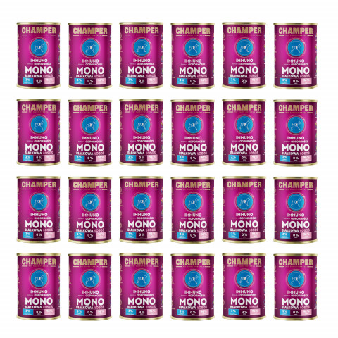 CHAMPER Immuno Monoprotein Lachs – Nassfutter für Hunde – 24×400 g - Fotogalerie 1