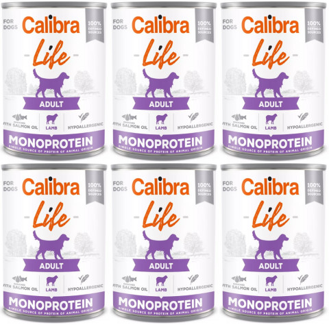 CALIBRA Dog Life Adult Monoprotein Lamm - Nassfutter für Hunde - 6x400g - Fotogalerie 1