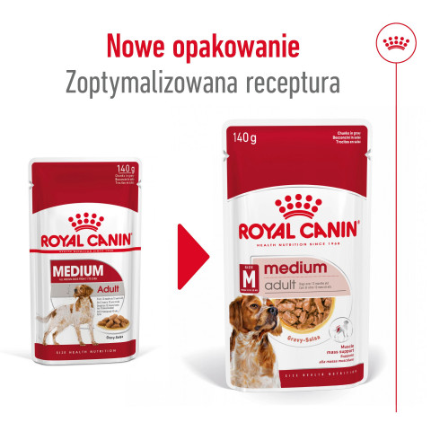 ROYAL CANIN SHN Medium Adult in Sauce - Nassfutter für ausgewachsene Hunde - 10x140g - Fotogalerie 2