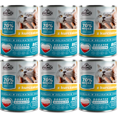 FRENDI Stücke in Soße mit Huhn - Nassfutter für Katzen - 6x800g - Fotogalerie 1