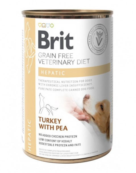 BRIT Grain Free Veterinary Diet Hepatic Turkey&Pea - Nassfutter für Hunde - 400 g - Fotogalerie 1