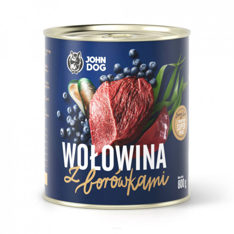 JOHN DOG Berry Adult Beef with blueberries - Nassfutter für Hunde - 6 x 800 g - Fotogalerie 3