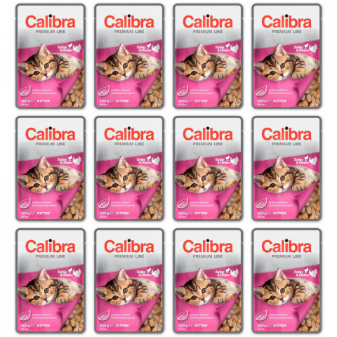 CALIBRA Premium Kitten Turkey & Chicken - Nassfutter für Katzen - 12x100g - Fotogalerie 1