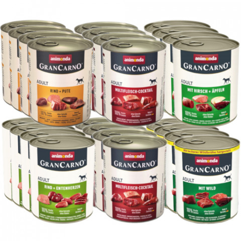 ANIMONDA GranCarno Adult Mix 5 Geschmacksrichtungen - Nassfutter für Hunde - 30 x 800 g - Fotogalerie 1