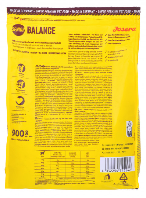 JOSERA Senior Balance - Trockenfutter für Hunde - 6x900 g - Fotogalerie 3