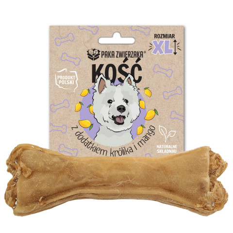 PAKA ZWIERZAKA Bone with rabbit and mango XL 17 cm - leckerli für hunde - 115g - Fotogalerie 1
