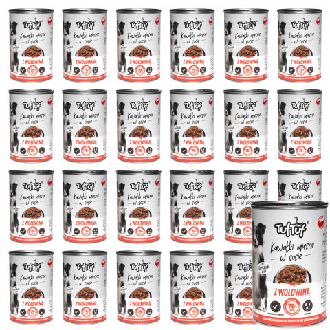 TUF TUF Meaty chunks with beef - Nassfutter für Hunde - 24x1250g - Fotogalerie 1