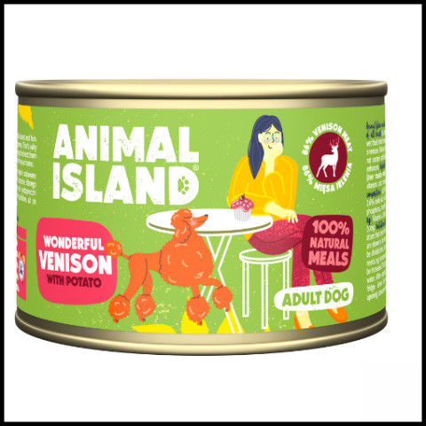 ANIMAL ISLAND Hirsch mit Kartoffeln - Nassfutter für Hunde - 410 g - Fotogalerie 1