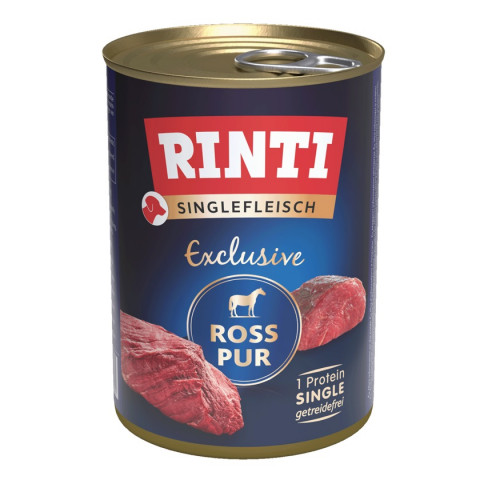 RINTI Singlefleisch Exclusive Horse - Nassfutter für Hunde - 400g - Fotogalerie 1