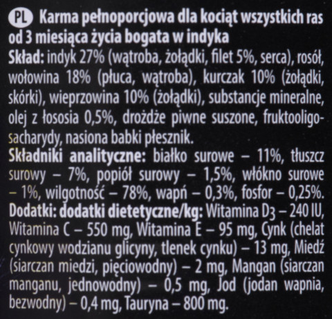 Dolina Noteci Premium Junior reich an Pute - Nassfutter für Katzen - 400 g - Fotogalerie 2