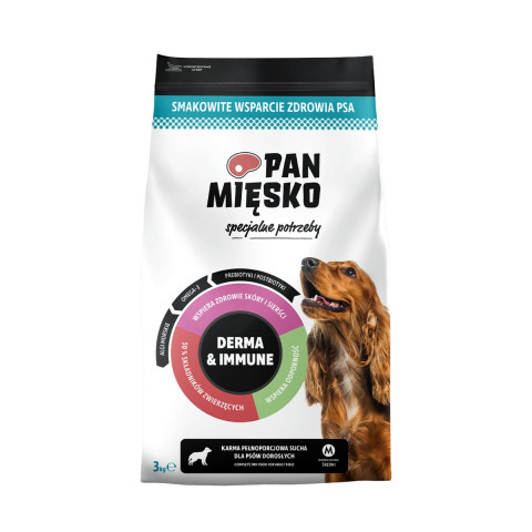 PAN MIĘSKO Special Needs Derma & Immune M Pork with Fish - trockenfutter für Hunde - 3kg - Fotogalerie 1
