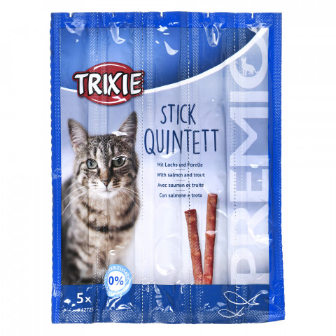 Snacks Premio Sticks-geschwärzter Lachs mit Forelle-Trockenfutter für Katzen-5x5g - Fotogalerie 1