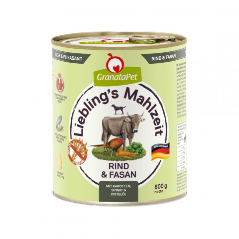 GRANATAPET Liebling's Mahlzeit Beef and pheasant - Nassfutter für Hunde - 800g - Fotogalerie 1