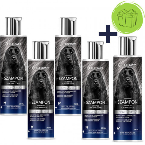 EUROWET Dunkles Fell - Hundeshampoo - 200 ml - 4+1 GRATIS! - Fotogalerie 1