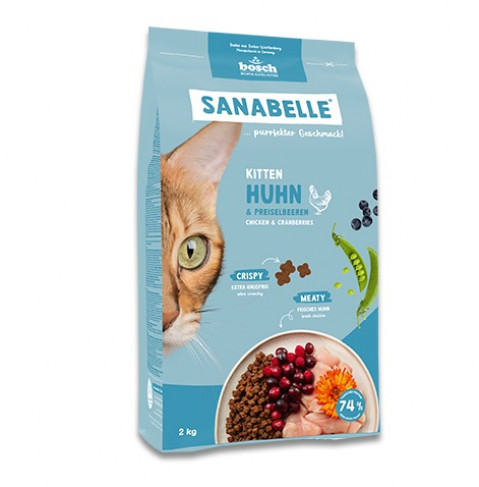 BOSCH Sanabelle Kitten Chicken with cranberries - trockenfutter für Katzen - 2kg - Fotogalerie 1