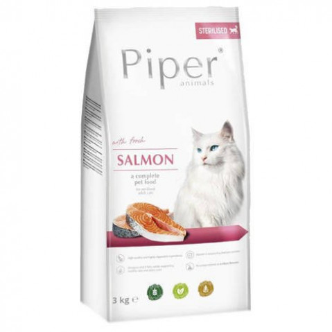 DOLINA NOTECI Piper Animals with salmon - Trockenfutter für Katzen - 3 kg - Fotogalerie 1