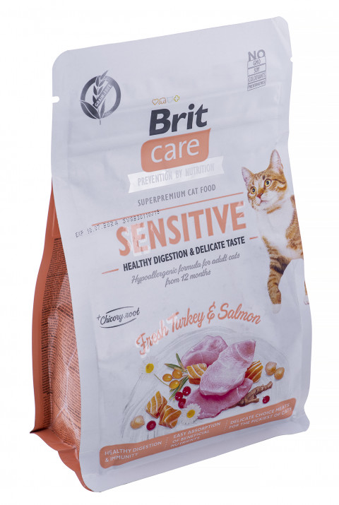 BRIT Care Grain-Free Sensitive Turkey&Salmon - Trockenfutter für Katzen - 400 g - Fotogalerie 3
